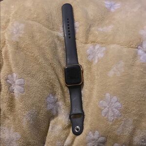 Elegant Black Smartwatch with Gold Accents